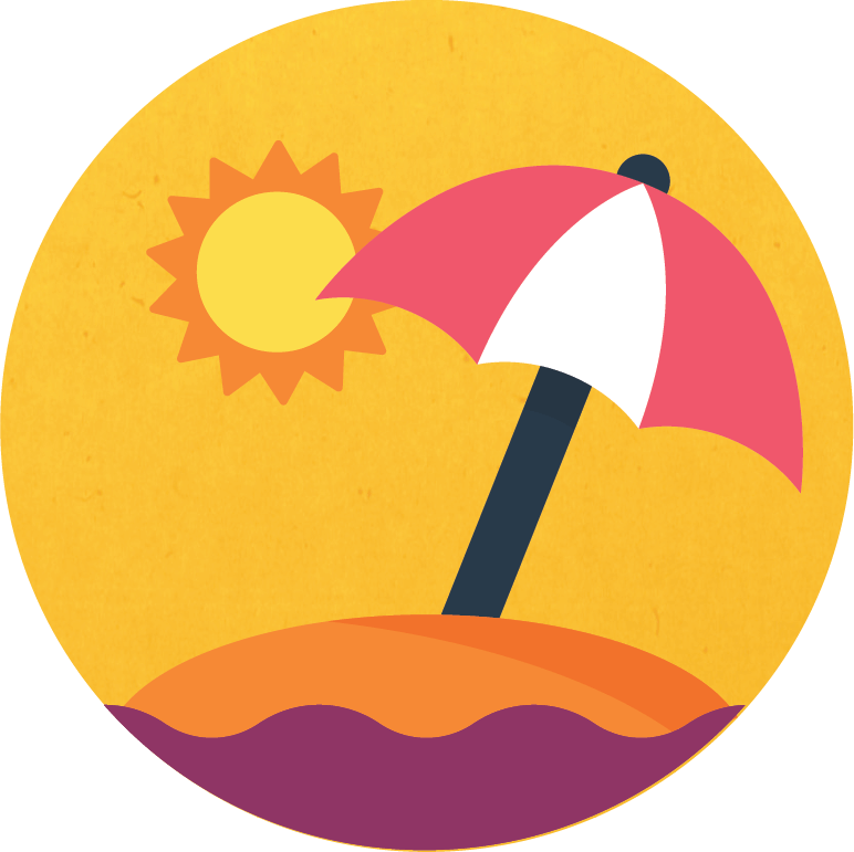 Graphic of a beach umbrella