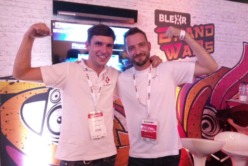 Massimo Matteazzi (left) with Lee Gwilliam, Blexr's head of commercial