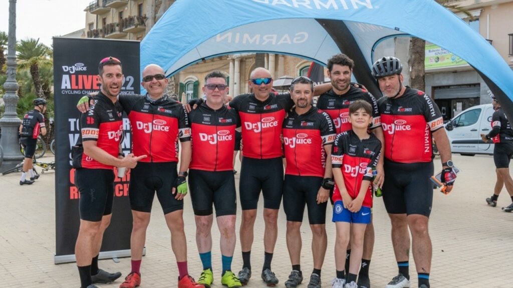 A group of men in cycling clothes